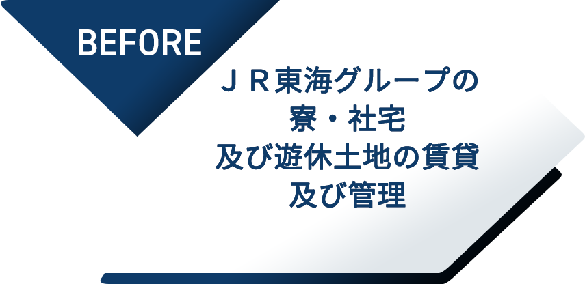 BEFORE ＪＲ東海グループの寮・社宅及び遊休土地の賃貸及び管理