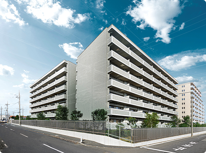 社宅リノベーションマンション「ル・アール松戸 Novark Hill」外観